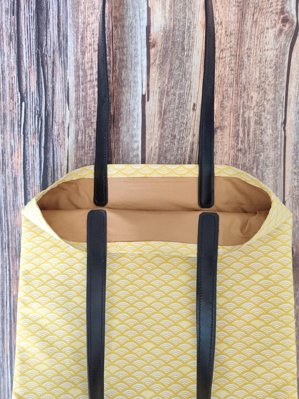Tote Bag Eventails Jaunes