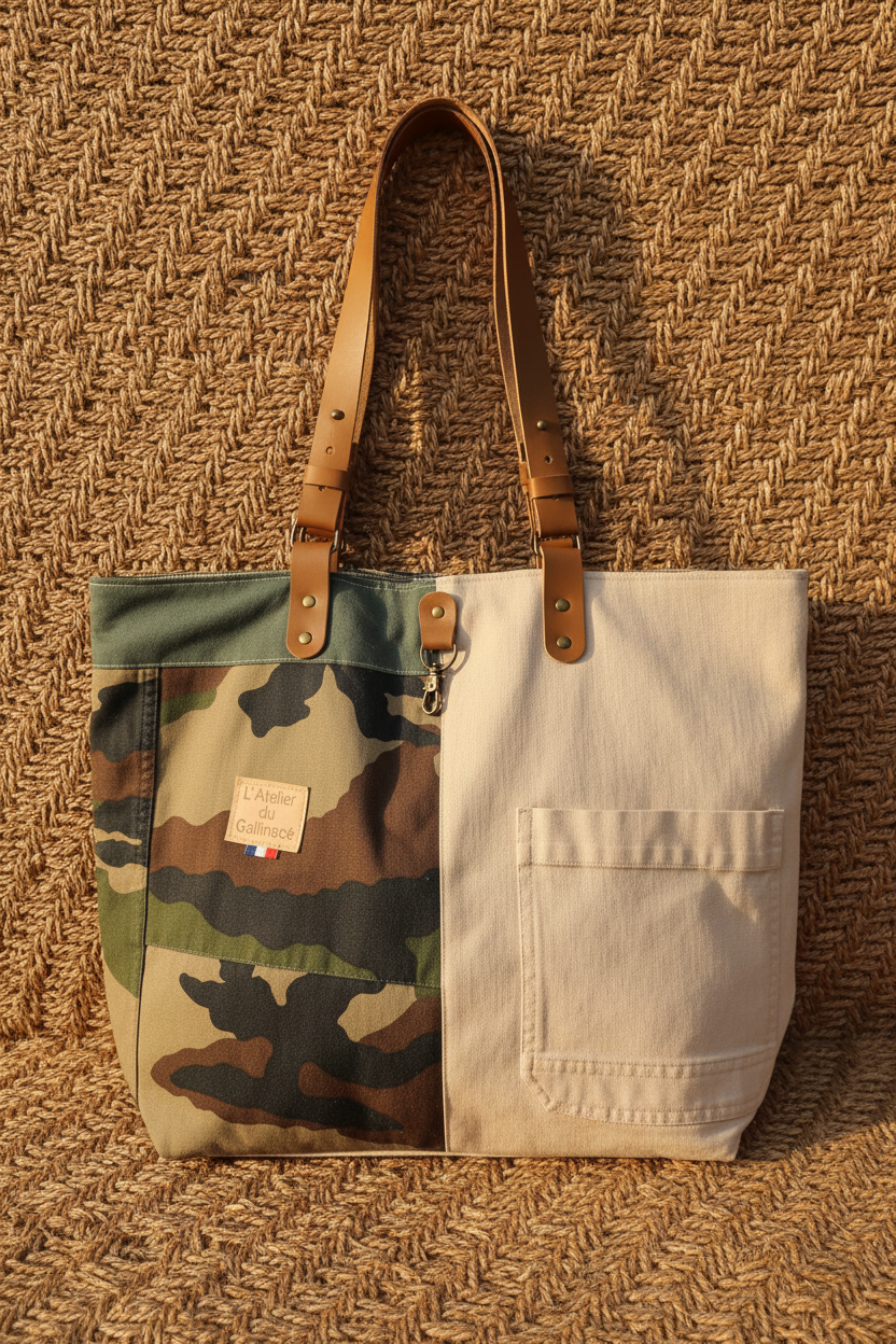 Cabas en Textiles Upcyclés