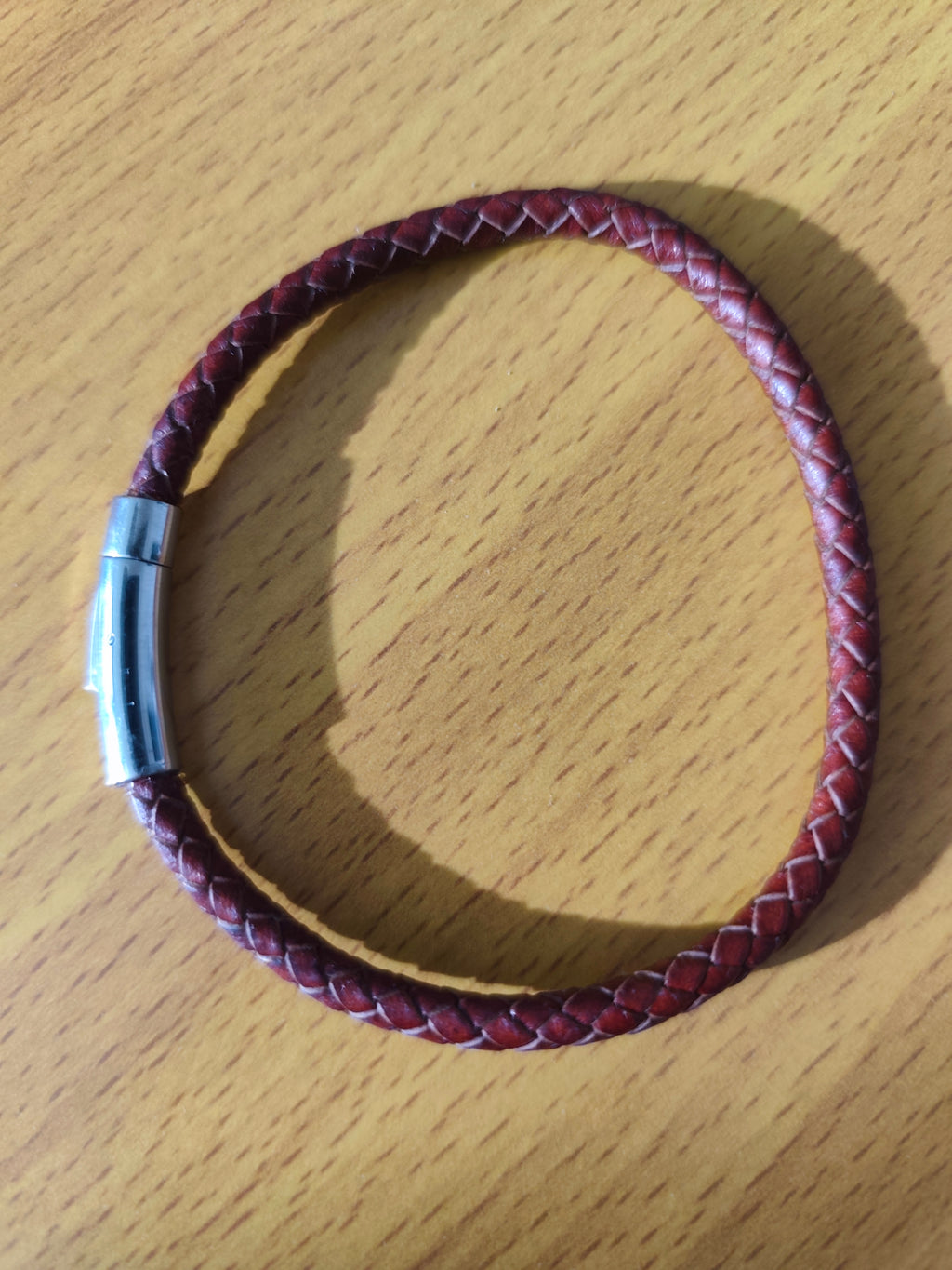 Bracelet Jonc Tressé Cognac