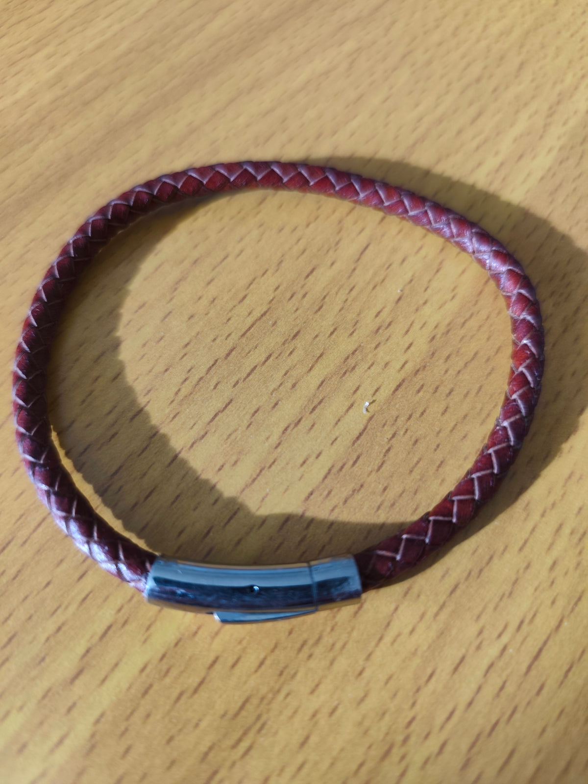 Bracelet Jonc Tressé Cognac