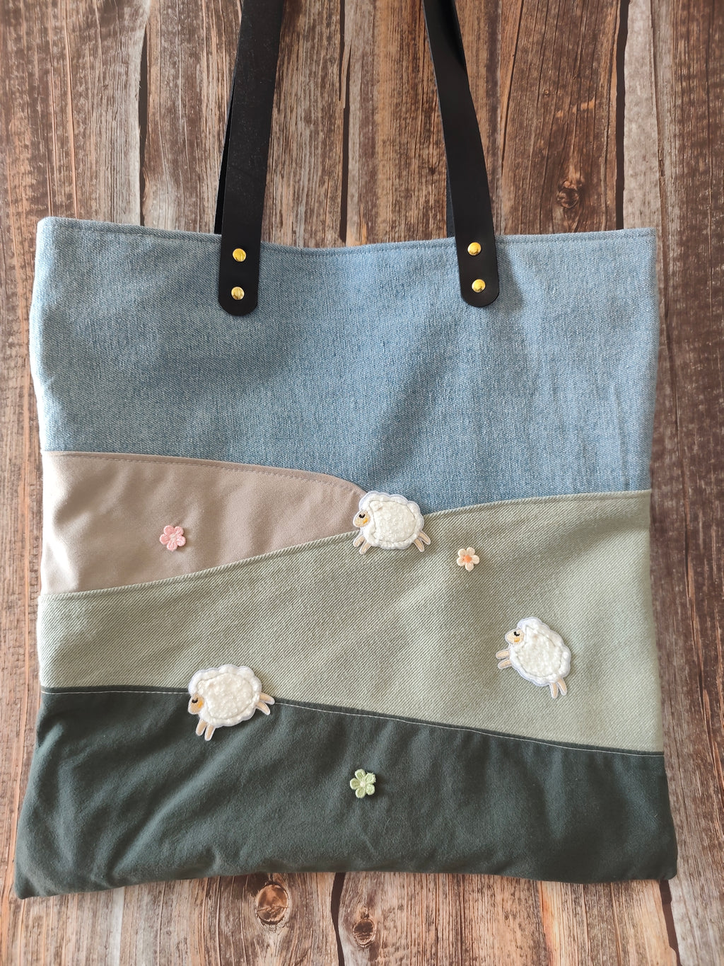 Tote Bag "moutons dans les prés"